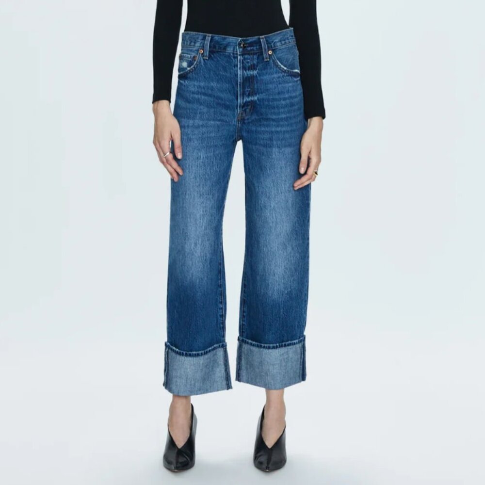 Pistola Ryder High Rise Cuffed Straight Jeans Size 28